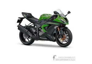 Pegatinas para Kawasaki ZX6R 2014 - Verde • Kawasaki Pegatinas OEM