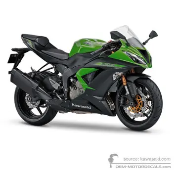 Kawasaki ZX6R 2014 - Verde - Lime Green