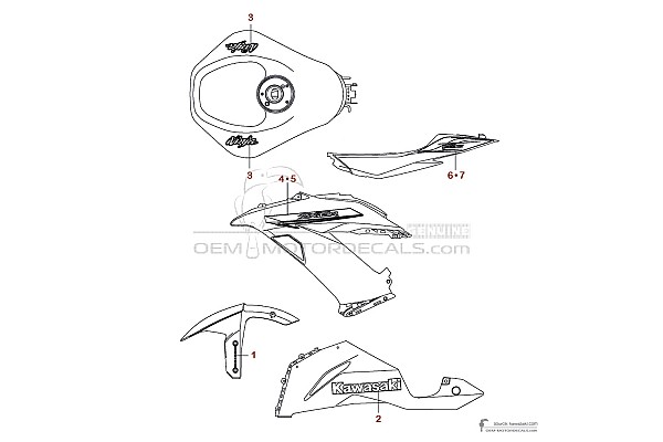 Kawasaki ZX6R 2014 - Zwart