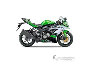 Aufkleber für Kawasaki ZX6R 2015 - Grün • Kawasaki OEM-Aufkleber
