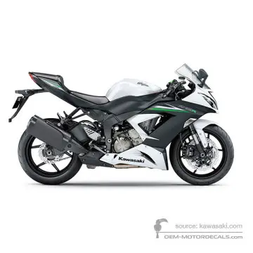 Kawasaki ZX6R 2015 - Weiss - Pearl Crystal White