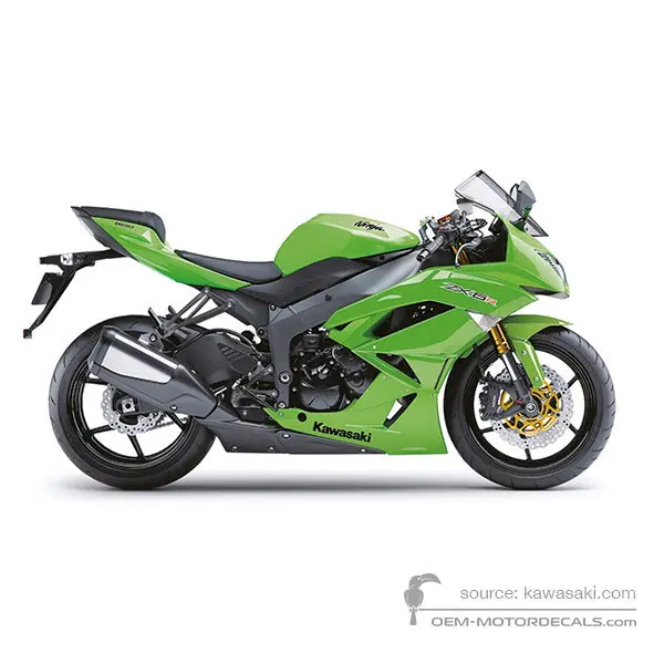 Kawasaki ZX6R 2016 - Green - Lime Green