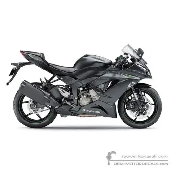 Kawasaki ZX6R 2016 - Grau - Metallic Mat Carbon Gray