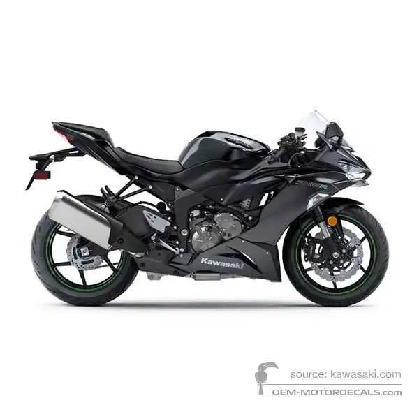 Kawasaki ZX6R 2019 - Black - Metallic Spark Black