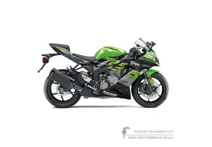 Pegatinas para Kawasaki ZX6R 2019 - Verde Negro • Kawasaki Pegatinas OEM