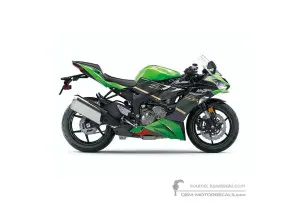 Adesivi per Kawasaki ZX6R 2020 - Verde Nero • Kawasaki Adesivi OEM
