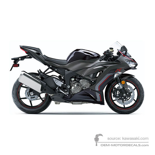 Decals for Kawasaki ZX6R 2023 - Gray • Kawasaki OEM Decals