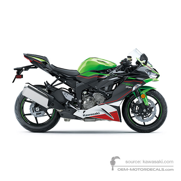 Decals for Kawasaki ZX6R 2023 - Green  • Kawasaki OEM Decals