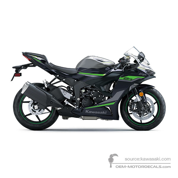 Decals for Kawasaki NINJA ZX6R 2024 - Gray • Kawasaki OEM Decals