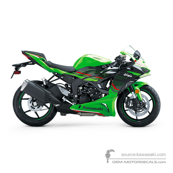 Aufkleber für Kawasaki NINJA ZX6R 2024 - Grün • Kawasaki OEM-Aufkleber