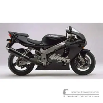 Kawasaki ZX7R 1998 - Zwart - Pearl Purplish Black Mica