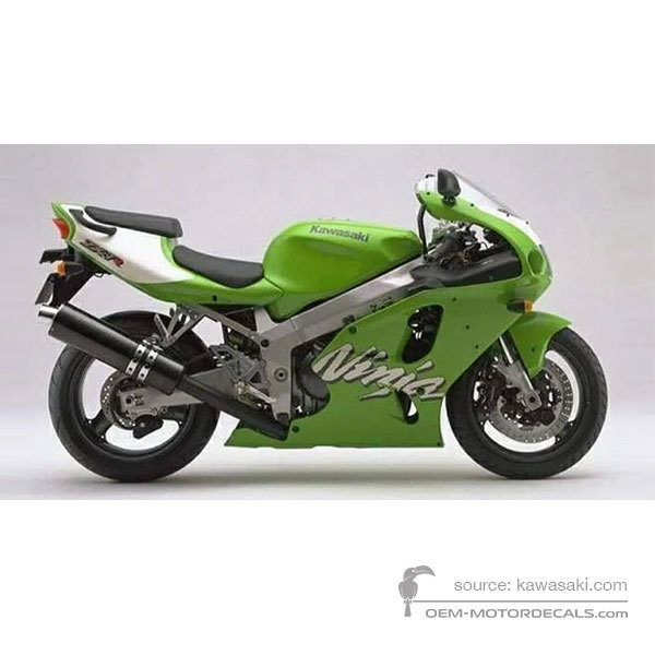 Decals for Kawasaki ZX7R 1998 - Green • Kawasaki OEM Decals