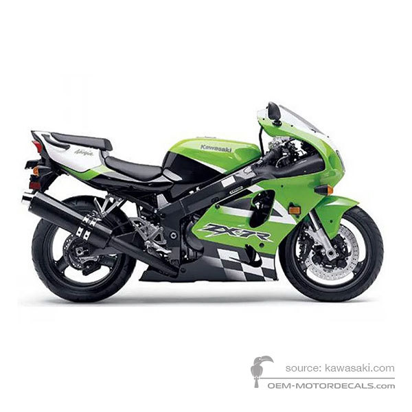Aufkleber für Kawasaki ZX7R 2002 - Grün • Kawasaki OEM-Aufkleber