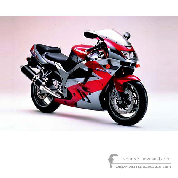 Adesivi per Kawasaki ZX9R 1994 - Rosso • Kawasaki Adesivi OEM