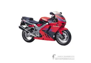 Adesivi per Kawasaki ZX9R 1996 - Rosso • Kawasaki Adesivi OEM