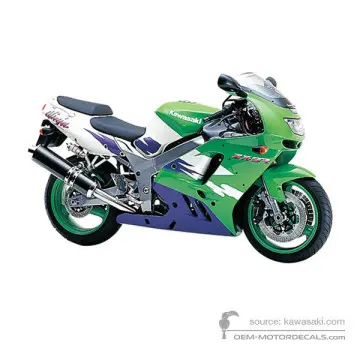 Kawasaki ZX9R 1997 - Verde - Lime Green