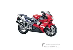 Pegatinas para Kawasaki ZX9R 1997 - Rojo • Kawasaki Pegatinas OEM