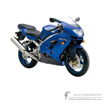 Kawasaki ZX9R 1998 - Bleu - Candy Lightning Blue