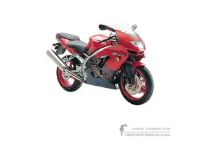 Autocollants pour Kawasaki ZX9R 1999 - Rouge • Kawasaki Autocollants OEM