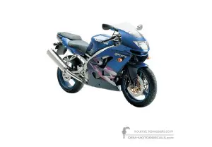 Adesivi per Kawasaki ZX9R 1999 - Blu • Kawasaki Adesivi OEM