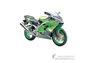 Autocollants pour Kawasaki ZX9R 2000 - Vert • Kawasaki Autocollants OEM
