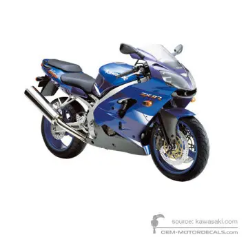 Kawasaki ZX9R 2000 - Bleu - Candy Lightning Blue