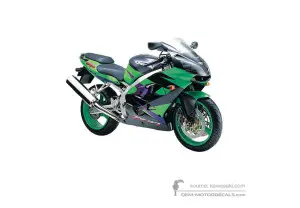 Pegatinas para Kawasaki ZX9R 2001 - Verde • Kawasaki Pegatinas OEM
