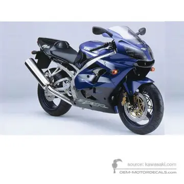 Kawasaki ZX9R 2002 - Bleu - Pearl Royal Blue