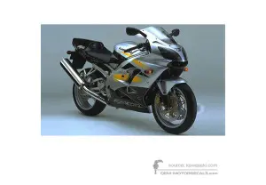 Adesivi per Kawasaki ZX9R 2002 - Argento • Kawasaki Adesivi OEM