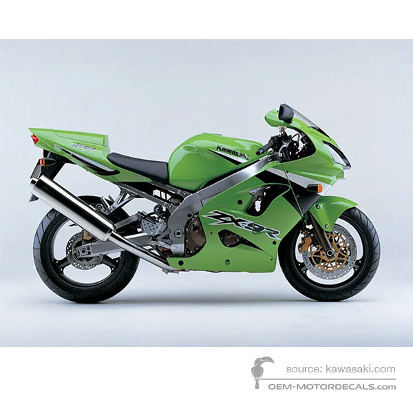 Stickers voor Kawasaki ZX9R 2003 - Groen • Kawasaki OEM Stickers