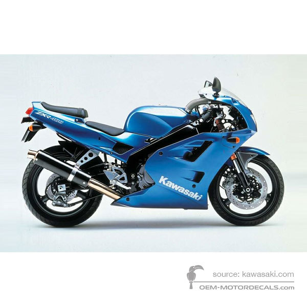 Naklejki do Kawasaki ZXR750 1991 - Niebieski • Kawasaki Naklejki OEM