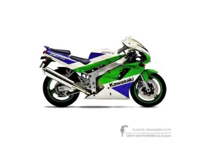 Decals for Kawasaki ZXR750 1992 - Green • Kawasaki OEM Decals