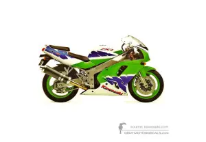 Decals for Kawasaki ZXR750 1994 - Green • Kawasaki OEM Decals
