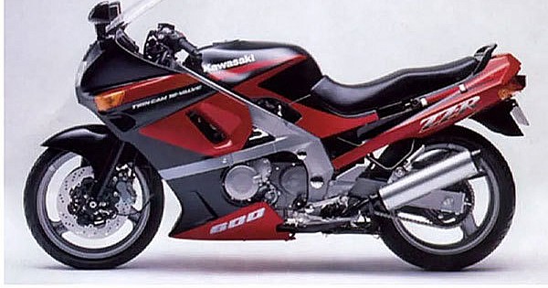 OEM Decals Kawasaki ZZR600 1992 - Red • Original Stickers