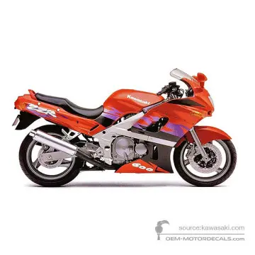 Kawasaki ZZR600 1995 - Czerwony - Firecracker Red