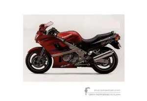 Decals for Kawasaki ZZR600 1996 - Red • Kawasaki OEM Decals