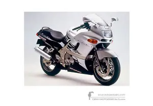 Naklejki do Kawasaki ZZR600 1997 - Srebrny • Kawasaki Naklejki OEM