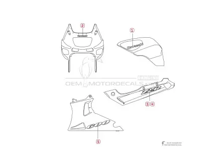 Kawasaki ZZR600 1997 - Czerwony