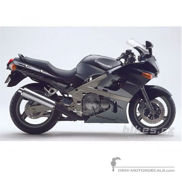 Stickers voor Kawasaki ZZR600 1998 - Ebony • Kawasaki OEM Stickers