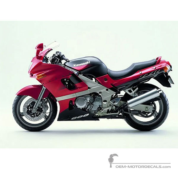 Autocollants pour Kawasaki ZZR600 2001 - Red • Kawasaki Autocollants OEM