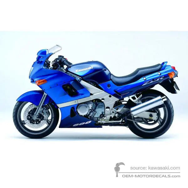 Kawasaki ZZR600 2001 - Blau - Candy Lightning Blue / Metallic Nocturne Blue