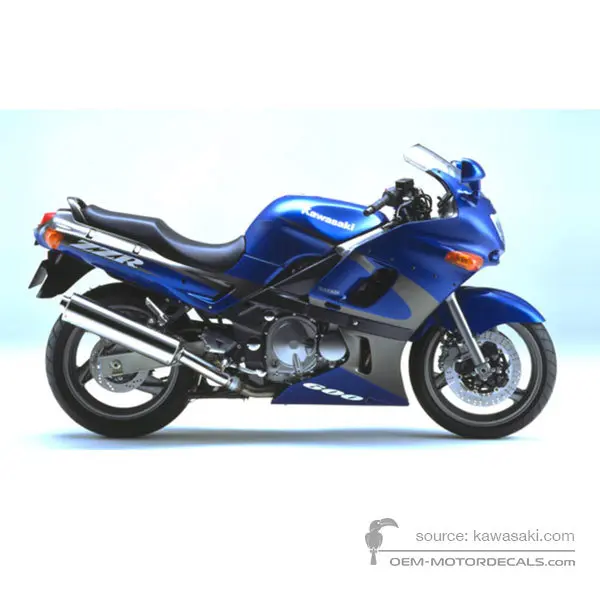 Kawasaki ZZR600 2002 - Blau - Candy Lightning Blue / Metallic Graystone
