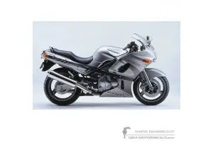 Decals for Kawasaki ZZR600 2002 - Silver • Kawasaki OEM Decals