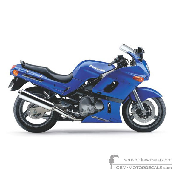 Pegatinas para Kawasaki ZZR600 2004 - Azul • Kawasaki Pegatinas OEM