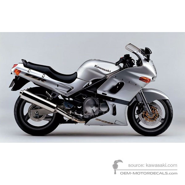 Naklejki do Kawasaki ZZR600 2004 - Srebrny • Kawasaki Naklejki OEM