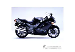 Decals for Kawasaki ZZR1100 1993 - Black • Kawasaki OEM Decals