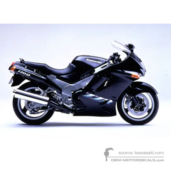 Kawasaki ZZR1100 1993 - Nero - Ebony / Jupiter Gray Mica