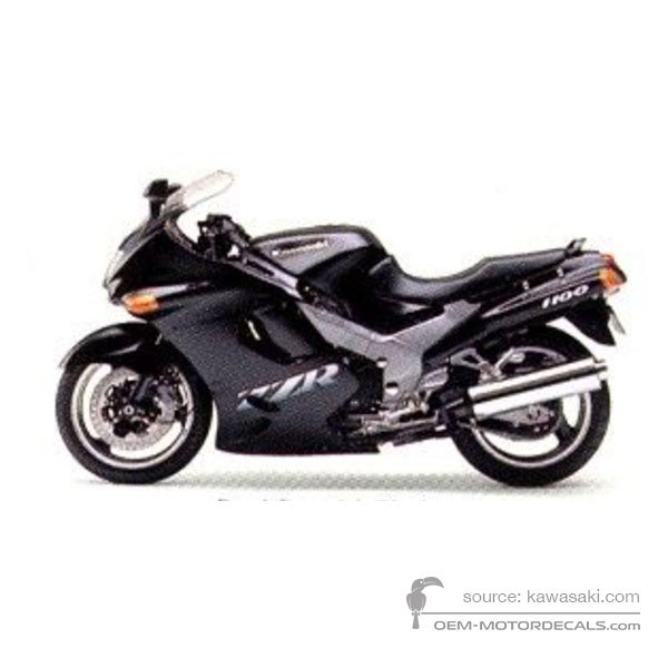 Decals for Kawasaki ZZR1100 1994 - Black • Kawasaki OEM Decals