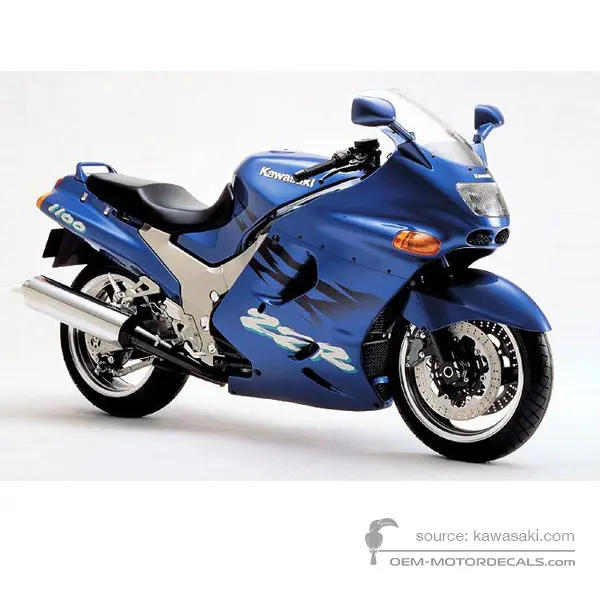 Kawasaki ZZR1100 1995 - Blu - Metallic Sonic Blue
