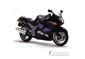 Decals for Kawasaki ZZR1100 1995 - Black • Kawasaki OEM Decals